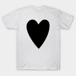 Black Heart modern design, black and white pattern. Heart Love symbol T-Shirt